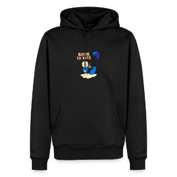 Kite Surfer Born to Kite Bébé Idée cadeau enfants - Sweat à capuche Premium bio Homme - noir - Devant - Nico (187cm)