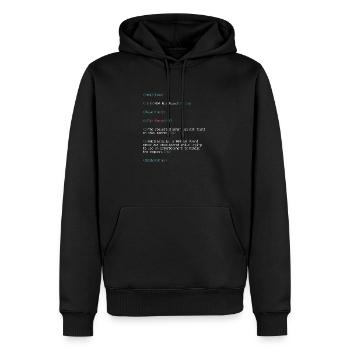 404 Not Found - In Rente - Männer Premium Bio Hoodie - Schwarz - Vorne - Nico (187cm)