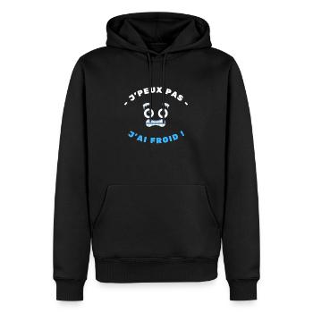 J'peux pas j'ai froid - Sweat à capuche Premium bio Homme - noir - Devant - Nico (187cm)