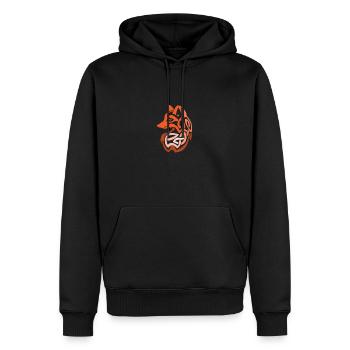Symboles celtiques renard Noël celtique cadeau - Sweat à capuche Premium bio Homme - noir - Devant - Nico (187cm)