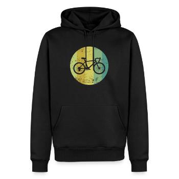 Vélo - Sweat à capuche Premium bio Homme - noir - Devant - Nico (187cm)