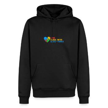 Autism Love Awareness Acceptance Gift Idea - Men’s Premium Organic Hoodie - black - Front - Nico (187cm)
