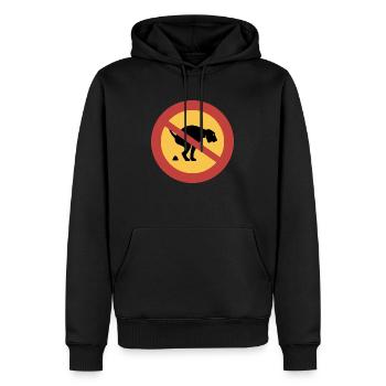 Interdiction de la merde - Sweat à capuche Premium bio Homme - noir - Devant - Nico (187cm)