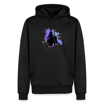 Cheval - Sweat à capuche Premium bio Homme - noir - Devant - Nico (187cm)