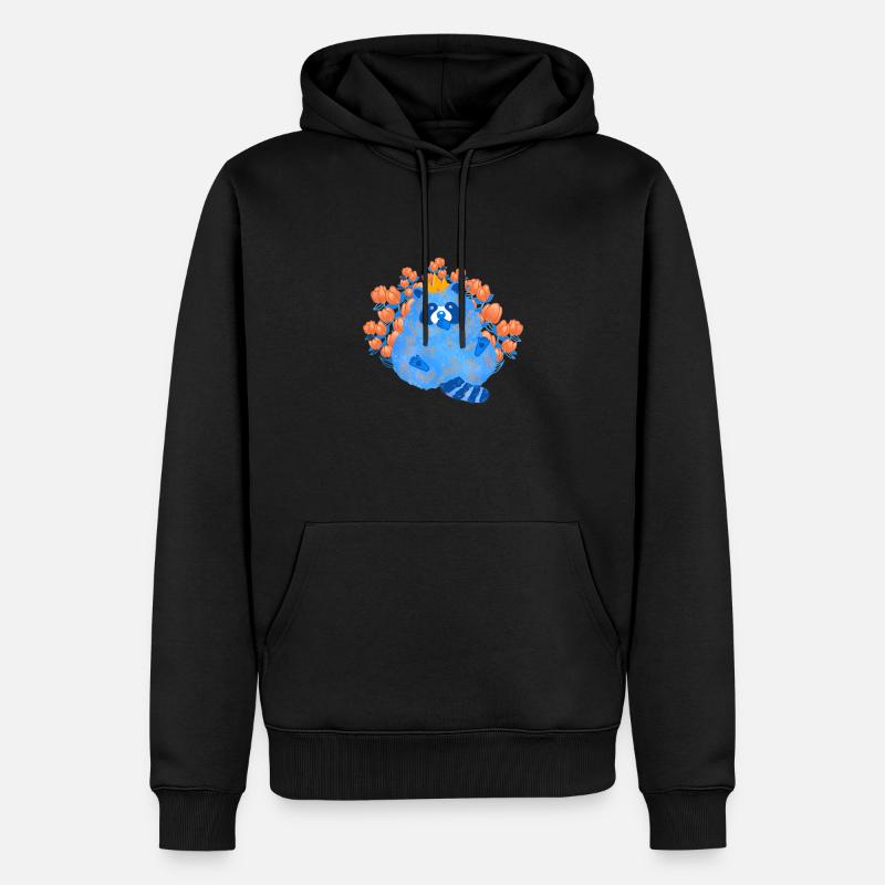 blauer Waschmann - Männer Premium Bio Hoodie - Schwarz