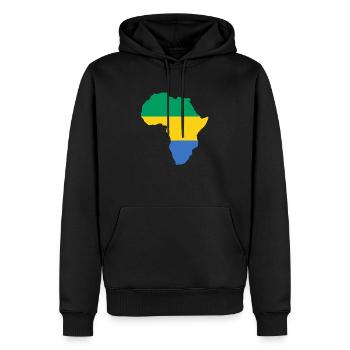 Gabun - Männer Premium Bio Hoodie - Schwarz - Vorne - Nico (187cm)
