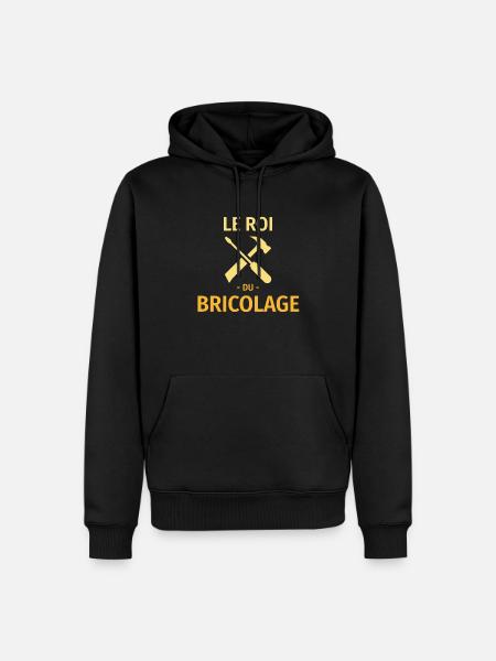 Le roi du bricolage - Sweat à capuche Premium bio Homme - noir