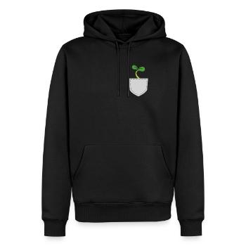 Gemüsegarten in der Tasche - Männer Premium Bio Hoodie - Schwarz - Vorne - Nico (187cm)