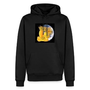 Coral polyps coral planet earth - Men’s Premium Organic Hoodie - black - Front - Nico (187cm)