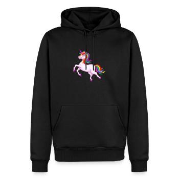 unicorn - Männer Premium Bio Hoodie - Schwarz - Vorne - Nico (187cm)