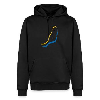 Fuerteventura - Sweat à capuche Premium bio Homme - noir - Devant - Nico (187cm)