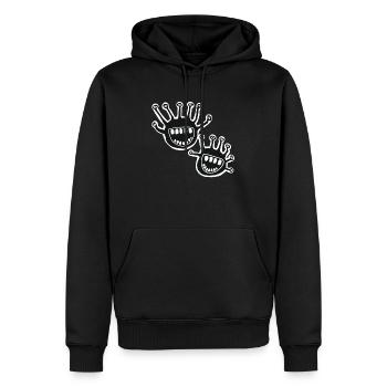 little monsters - Männer Premium Bio Hoodie - Schwarz - Vorne - Nico (187cm)