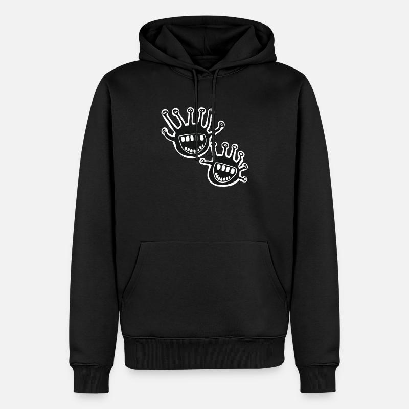 little monsters - Sweat à capuche Premium bio Homme - noir