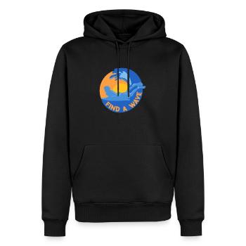 Find a wave Bodysurf Bodyboarding Geschenkidee - Männer Premium Bio Hoodie - Schwarz - Vorne - Nico (187cm)