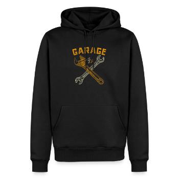 Garage Tools Key Workshop - Men’s Premium Organic Hoodie - black - Front - Nico (187cm)