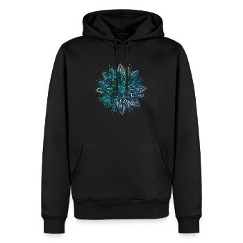 Mandala - Blue - Men’s Premium Organic Hoodie - black - Front - Nico (187cm)