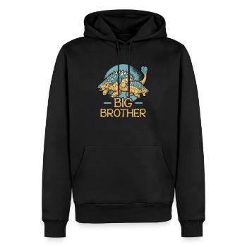 BIG BROTHER dino by the Manzanita's - Men’s Premium Organic Hoodie - black - Front - Nico (187cm)