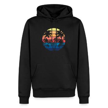 Sunshine & Palm Trees - Holiday SUN - Männer Premium Bio Hoodie - Schwarz - Vorne - Nico (187cm)