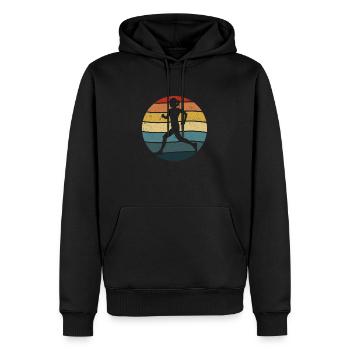 Joggeuse, les femmes sont les meilleurs coureurs - Sweat à capuche Premium bio Homme - noir - Devant - Nico (187cm)