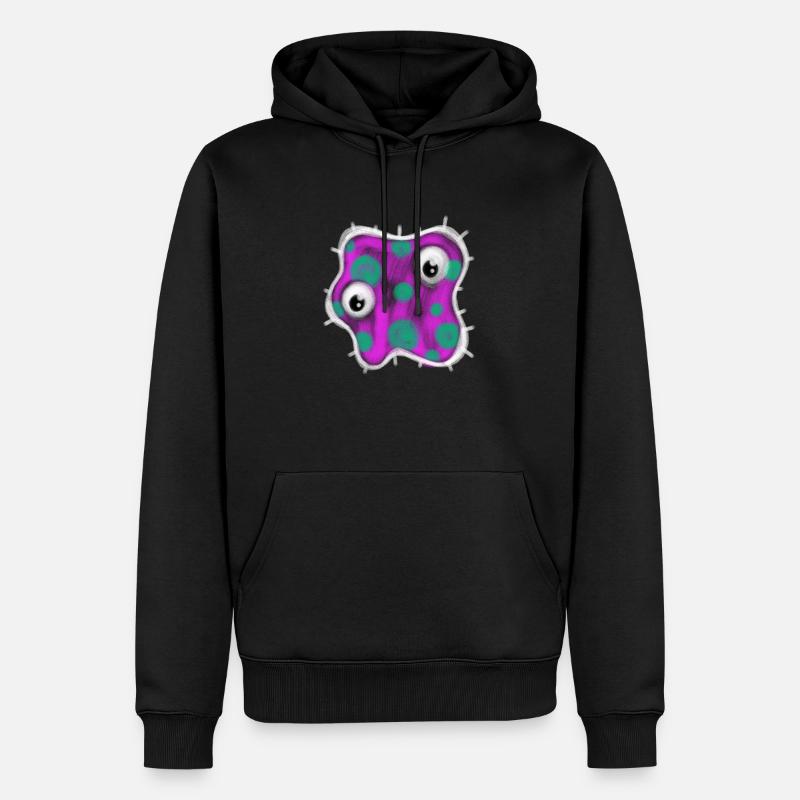 Germe de craie rose - Sweat à capuche Premium bio Homme - noir