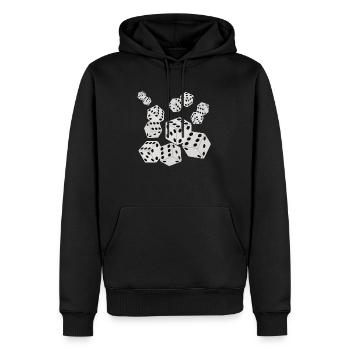 Die Würfel werden geworfen Geschenk Mann Frau Spieler Yams - Männer Premium Bio Hoodie - Schwarz - Vorne - Nico (187cm)