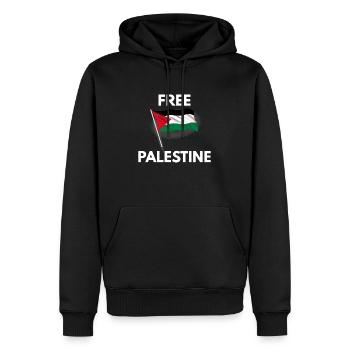 Freies Palästina - Männer Premium Bio Hoodie - Schwarz - Vorne - Nico (187cm)