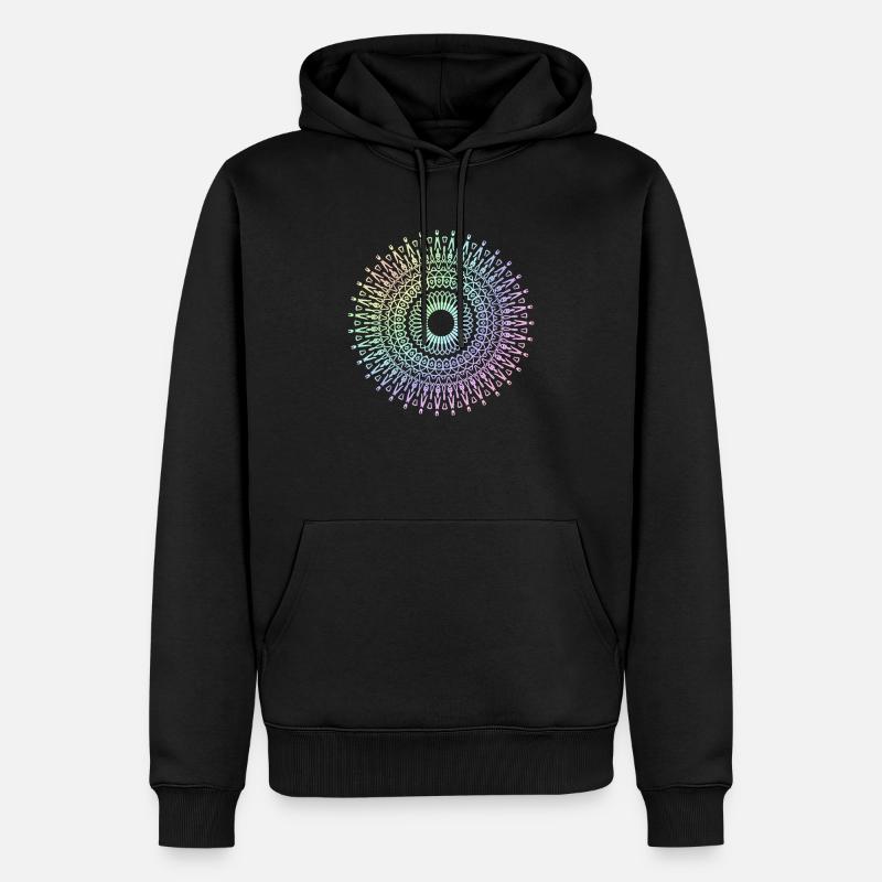 Mandala - Männer Premium Bio Hoodie - Schwarz