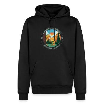 Wandern Sächsische Schweiz Elbsandstein Gebirge - Männer Premium Bio Hoodie - Schwarz - Vorne - Nico (187cm)