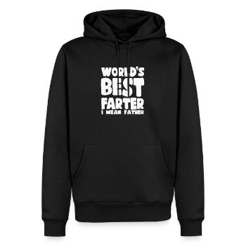 Welten bester Farter ich meine Vater - Männer Premium Bio Hoodie - Schwarz - Vorne - Nico (187cm)