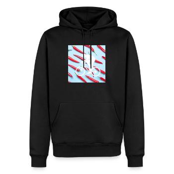 cercle pointu - Sweat à capuche Premium bio Homme - noir - Devant - Nico (187cm)