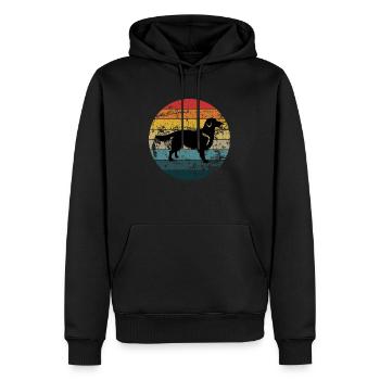Golden retriever - Sweat à capuche Premium bio Homme - noir - Devant - Nico (187cm)