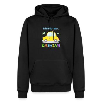 Damian mit Auto Kleine Bruder Familie Geschwister - Männer Premium Bio Hoodie - Schwarz - Vorne - Nico (187cm)