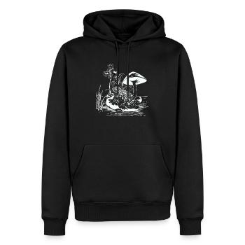 Frosch Tier Amphibienliebhaber Kleidung Geschenk - Männer Premium Bio Hoodie - Schwarz - Vorne - Nico (187cm)