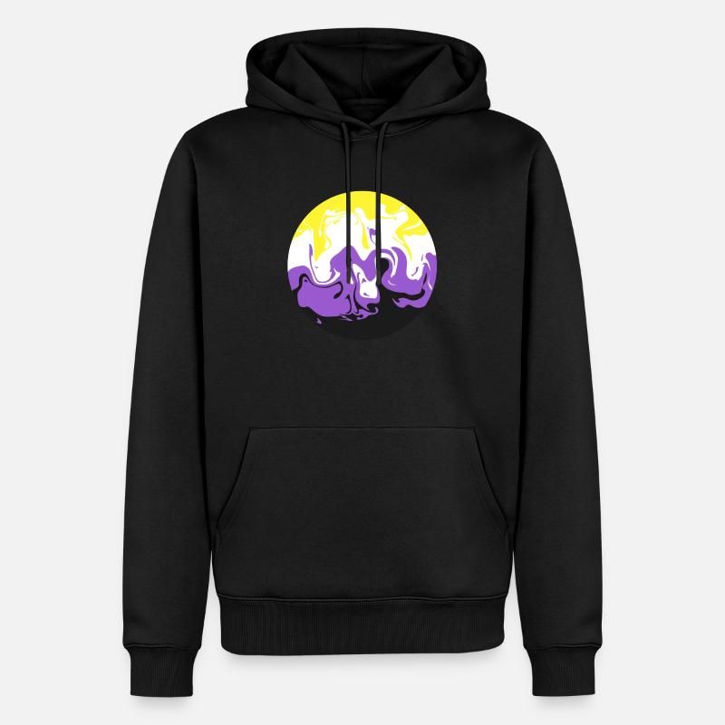 Non Binary Swirl - Sweat à capuche Premium bio Homme - noir
