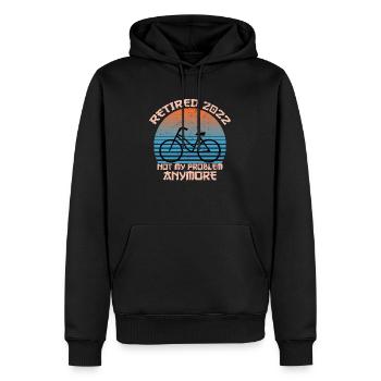 Retired 2022 Not My Problem Anymore Funny - Sweat à capuche Premium bio Homme - noir - Devant - Nico (187cm)