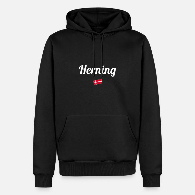 HERNING - Sweat à capuche Premium bio Homme - noir