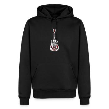 Haida Guitar Tribal Tattoo Musiker Geschenkidee - Männer Premium Bio Hoodie - Schwarz - Vorne - Nico (187cm)