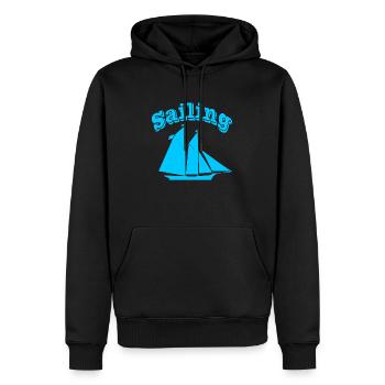 Voile - Sweat à capuche Premium bio Homme - noir - Devant - Nico (187cm)