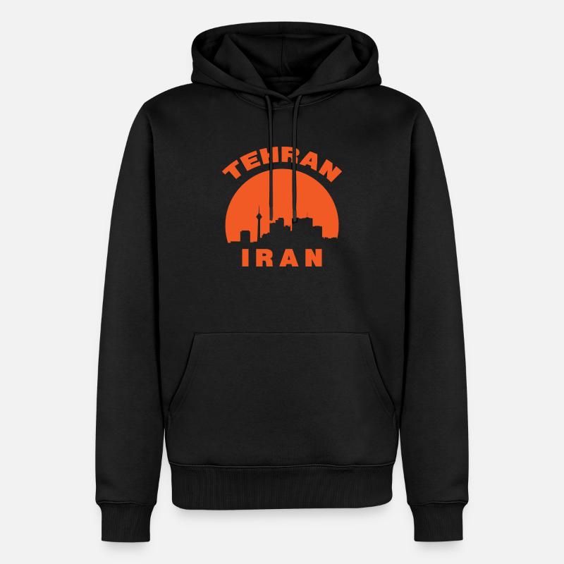 Tehran Iran Silhouette Cadeau - Sweat à capuche Premium bio Homme - noir