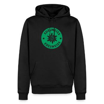 Edelweiss Edelweiss Alpes Fleur Souvenir Cadeau - Sweat à capuche Premium bio Homme - noir - Devant - Nico (187cm)
