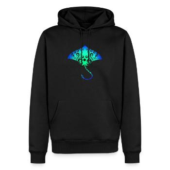 Maori raie Polynésian Tribal Tattoo Idée cadeau cadeau - Sweat à capuche Premium bio Homme - noir - Devant - Nico (187cm)