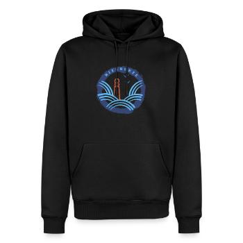 Niechorze - phare - Sweat à capuche Premium bio Homme - noir - Devant - Nico (187cm)