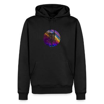 Double Exposure Discgolf Disc Golfing Geschenkidee - Männer Premium Bio Hoodie - Schwarz - Vorne - Nico (187cm)