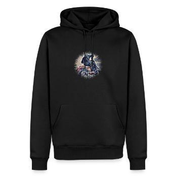 Moto - Sweat à capuche Premium bio Homme - noir - Devant - Nico (187cm)