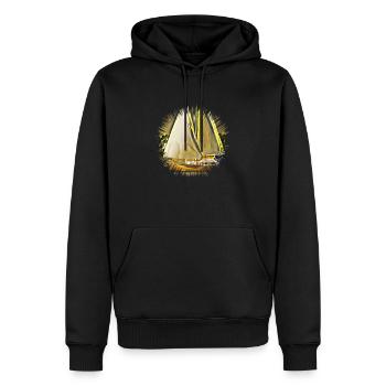 Voile - Sweat à capuche Premium bio Homme - noir - Devant - Nico (187cm)