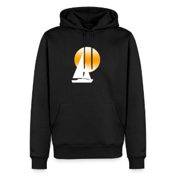 Voile - Sweat à capuche Premium bio Homme - noir - Devant - Nico (187cm)