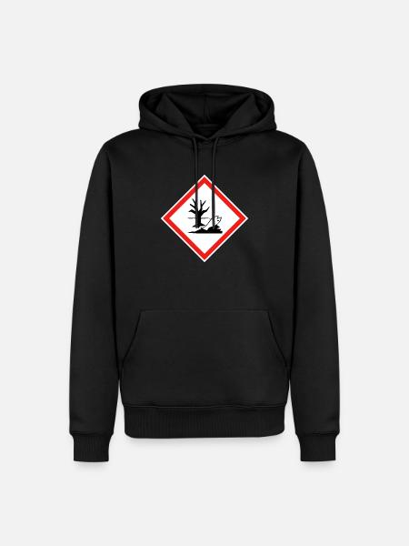 Environmentally Hazardous, Dangerous For The Enviroment - Men’s Premium Organic Hoodie - black