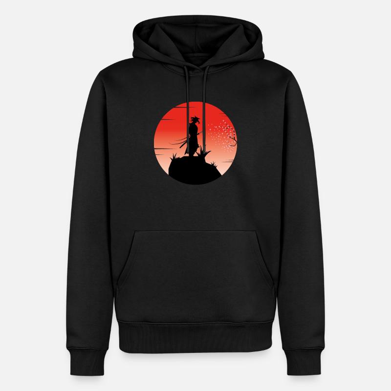 Samouraï - Sweat à capuche Premium bio Homme - noir