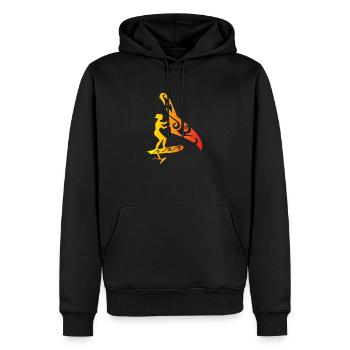 Surfer Wing Foiling Girl Foiling Lover Geschenk - Männer Premium Bio Hoodie - Schwarz - Vorne - Nico (187cm)