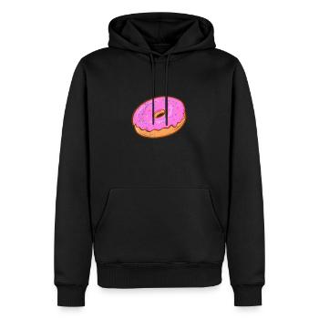 Donut Yummy Pink Cream Food Lover Geschenkidee - Männer Premium Bio Hoodie - Schwarz - Vorne - Nico (187cm)